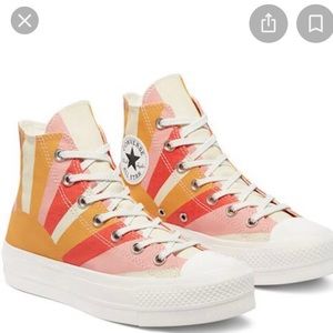 New Women’s Converse Summer Spirit Sunburst Platform Lift CTAS Sneakers